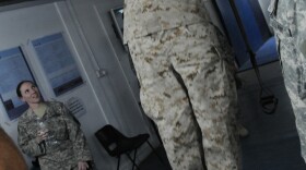 Marine doing pull-ups