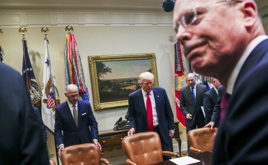 President Trump at a listening session with health insurance executives at the White House earlier this year.