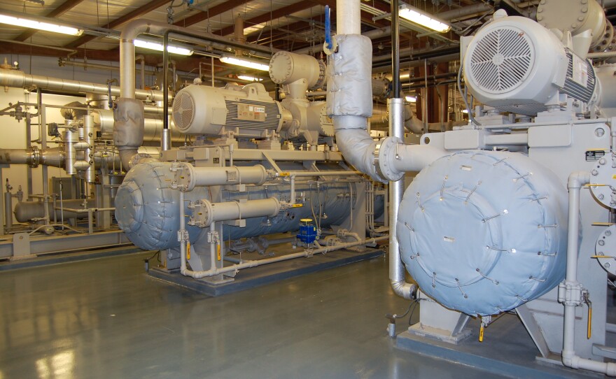Methane captured at the Orange County Landfill is processed at this Orlando Utilities Commission facility before being sent to the Stanton Energy Center.
