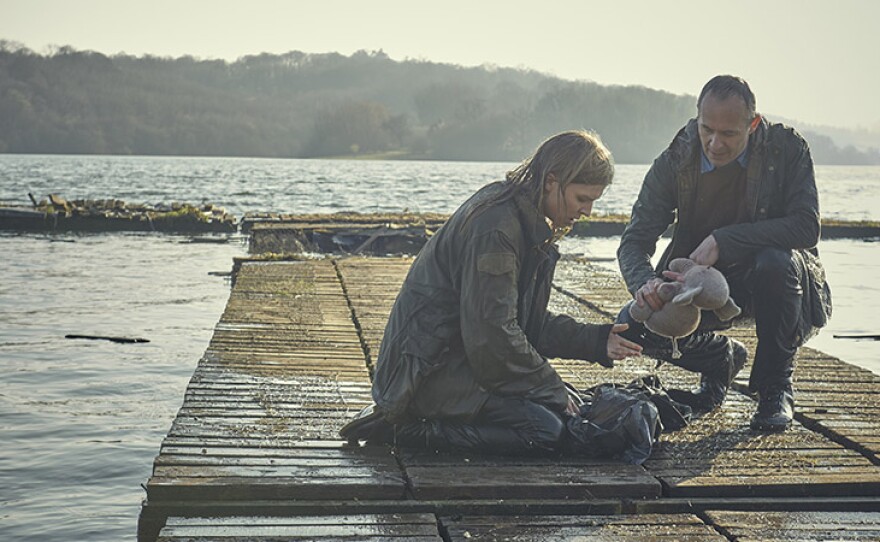 Stephen Dillane as Karl and Clémence Poésy as Elise in a scene from episode 1 of THE TUNNEL: VENGEANCE.