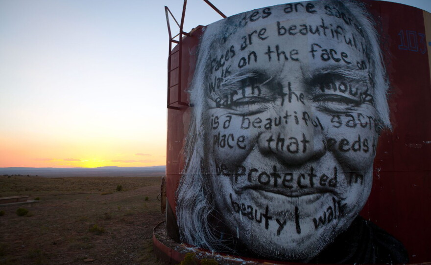 2014 installation on a water tank near Cow Springs, Az.