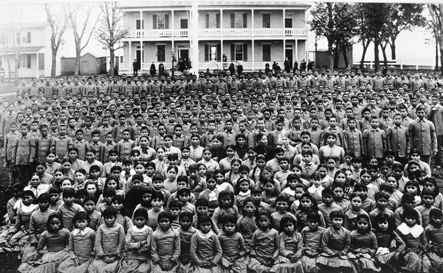 "Pupils of this school" Carlisle Indian Training School, 1885