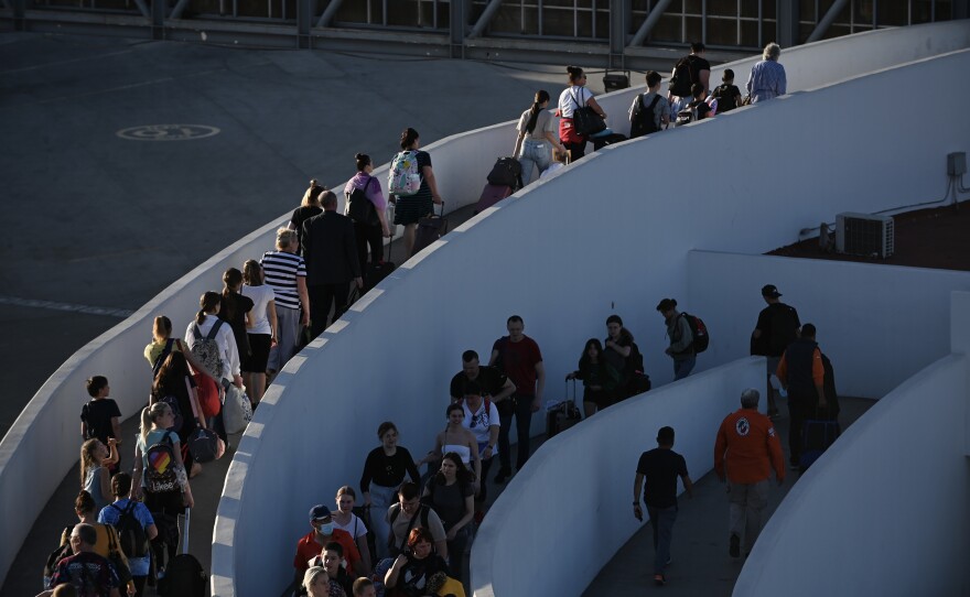 Ukrainians have been arriving at other Mexican border cities, but Tijuana — with the world's largest border crossing — has become a main point of entry to the United States for Ukrainians fleeing the war.