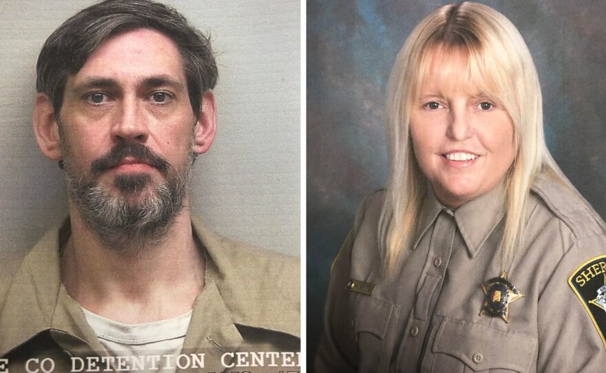 Casey White (left) is an Alabama inmate charged with two counts of capital murder who disappeared from custody on Friday. Vicky White (no relation) is the Lauderdale County assistant director of corrections who said she was going to transport Casey White to a local courthouse before the pair went missing.