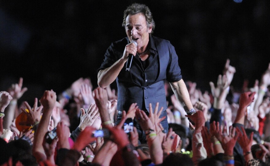 Bruce Springsteen performs during halftime of the Super Bowl in Tampa, Fla., in 2009. In music, and increasingly in other industries, a relative handful of top performers take more and more of the spoils, says White House chief economist Alan Krueger.
