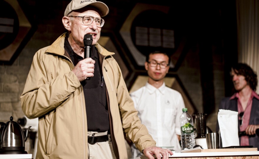 This year's special guest at the world championship, AeroPress inventor Alan Adler, received a warm welcome as he took the stage in Seattle.