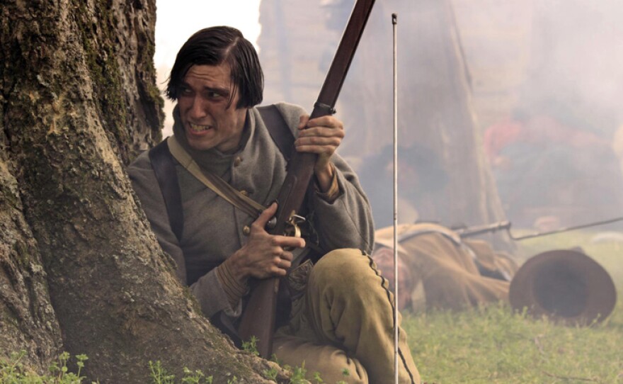 Reenactment scene with Sam Watkins, 1st Tennessee Regiment, Battle of Shiloh. 