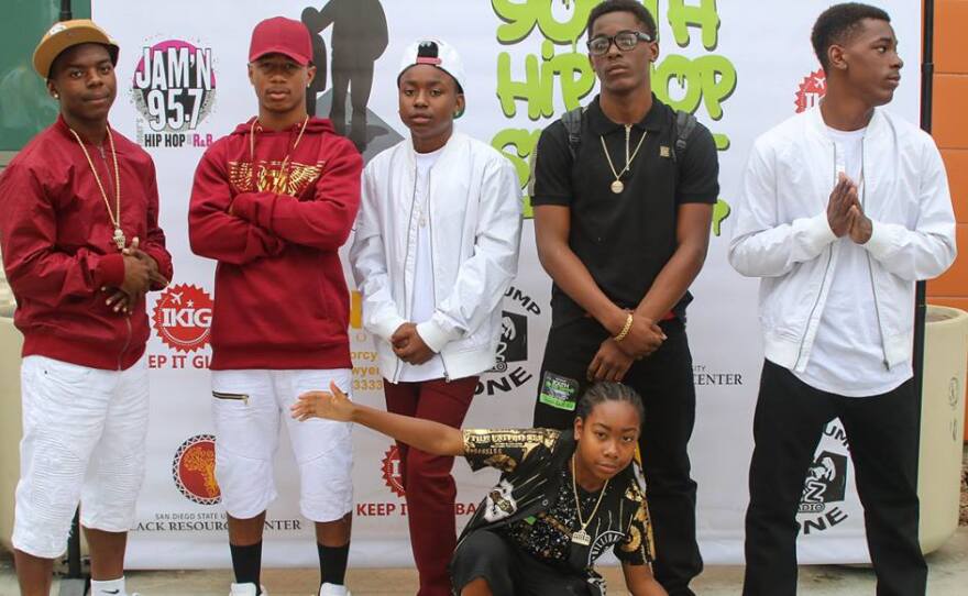 The Playground Preachers hip-hop group at the 2018 San Diego Youth Hip Hop & Leadership Summit in this undated photo.