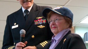 Capt. Kevin Knoop with U.S. Sen. Barbara Mikulski in May 2013