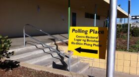 A polling place in San Diego County.