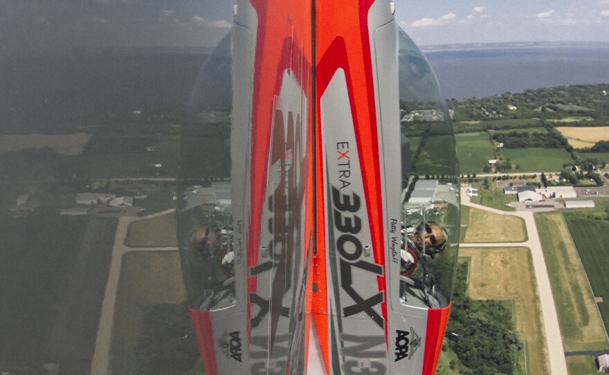 Wagstaff goes vertical at this year's EAA AirVenture Oshkosh Airshow in Oshkosh, Wis.