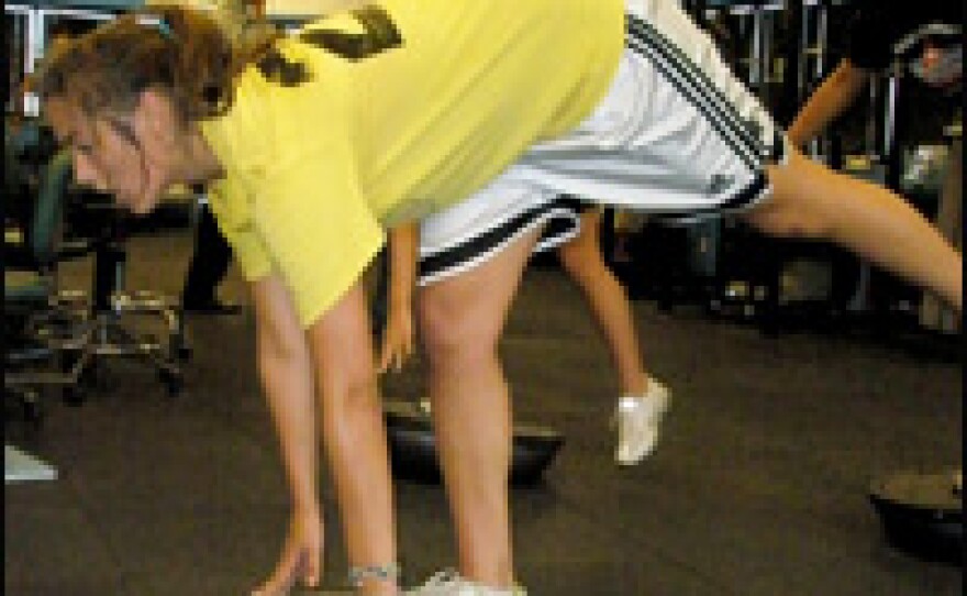 A training session at the Sports Medicine Biodynamics Center at the Cincinnati Children's Hospital Medical Center.