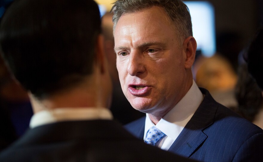 Rep. Scott Peters, D-San Diego, is shown at the Hotel Republic in downtown San Diego on election night, Nov. 6, 2018.