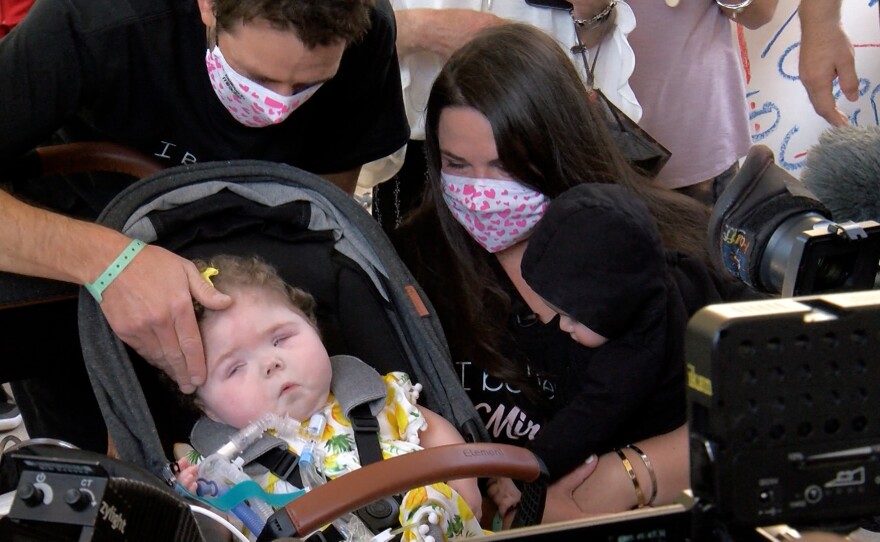 2-year-old Addy Smith is leaving the hospital after being born premature and battling chronic lung disease.