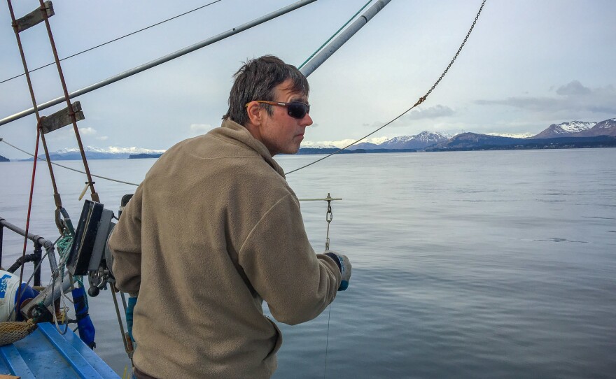 Fisherman Darius Kasprzak searches for cod in the Gulf of Alaska. The cod population there is at its lowest level on record.