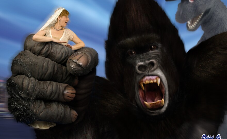 And the finished picture of King Kong stealing me away from Big G.