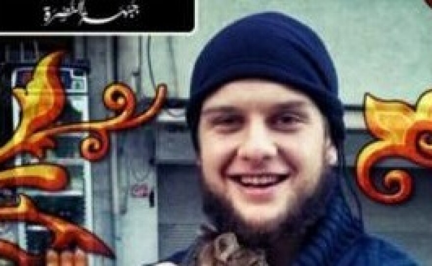 Photo reportedly of Abu Hurayra al-Amriki (Abu Hurayra the American), an American said to have participated in a recent suicide truck bombing in Syria.