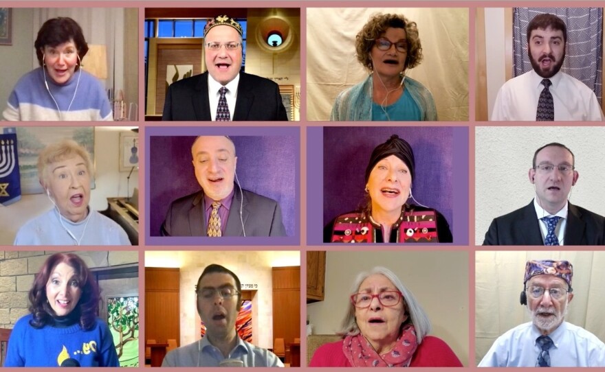 The Cantors of Wisconsin perform over a video call. On Sunday, for the first time ever, about a dozen Wisconsin cantors will virtually broadcast a mix of Hanukkah tunes, both traditional and reimagined.