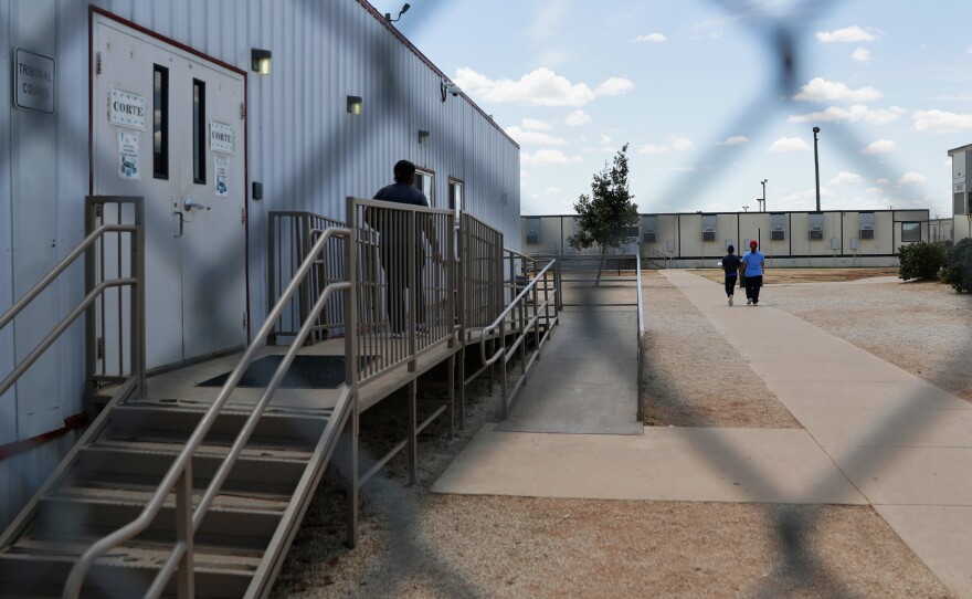 The ICE South Texas Family Residential Center in Dilley, Texas, is seen, Aug. 23, 2019.