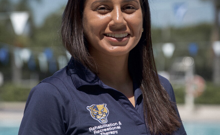 Researcher Tania Santiago Perez of Florida International University helped train some of the instructors at the Swim Buddies program. Her research has found that even after five or six quality lessons, most kids with autism showed improvement.