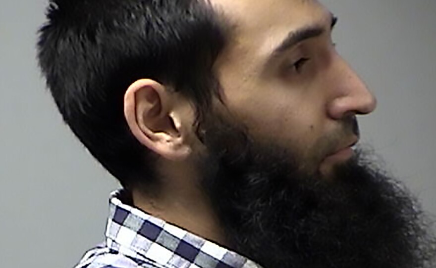 A handout photograph, obtained courtesy of the St. Charles County Department of Corrections in Missouri, shows Sayfullo Saipov. In April 2016, a warrant for Saipov was issued in Missouri over an unpaid traffic citation.