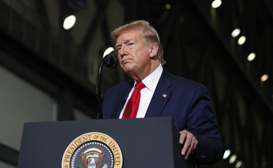 President Trump, speaking at NASA's Kennedy Space Center in Florida on Saturday, addressed protests in response to the death of George Floyd, striking a milder tone than he has on Twitter in recent days.