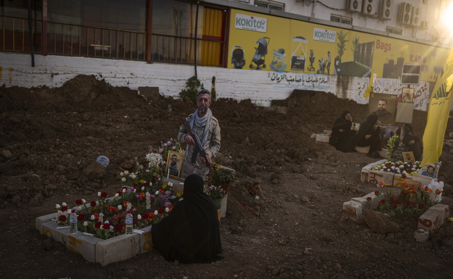 Families mourn their loved ones in Tyre, Lebanon, on April 30, 2026.