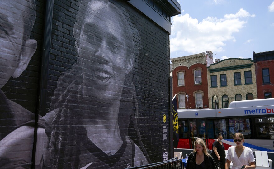 The Bring Our Families Home Campaign recently unveiled a mural in Washington, D.C., of Americans who are wrongfully detained. Among the faces on the mural is WNBA star Brittney Griner.