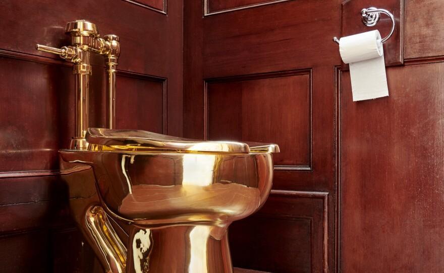 The toilet — worth, by some estimates, up to $1.25 million — was connected to the plumbing in the Blenheim Palace.