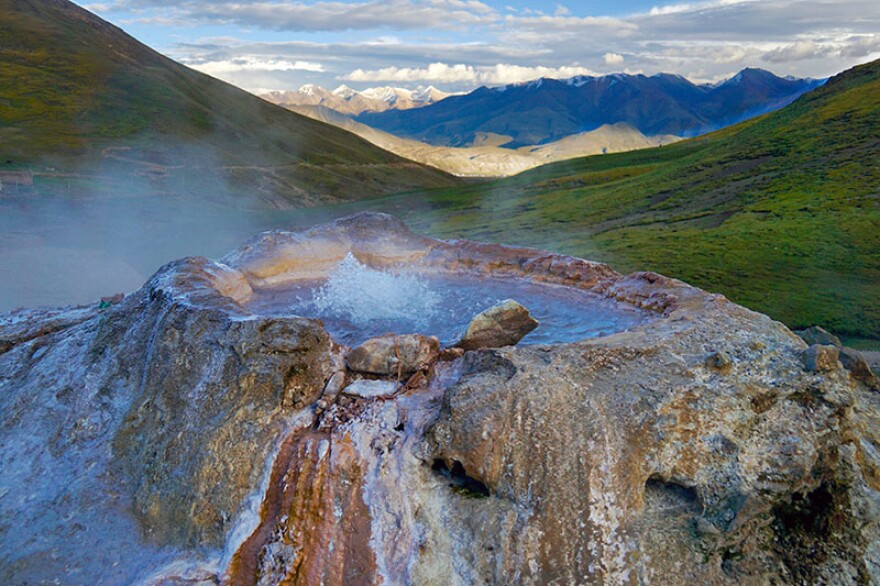 Tibet hot springs.