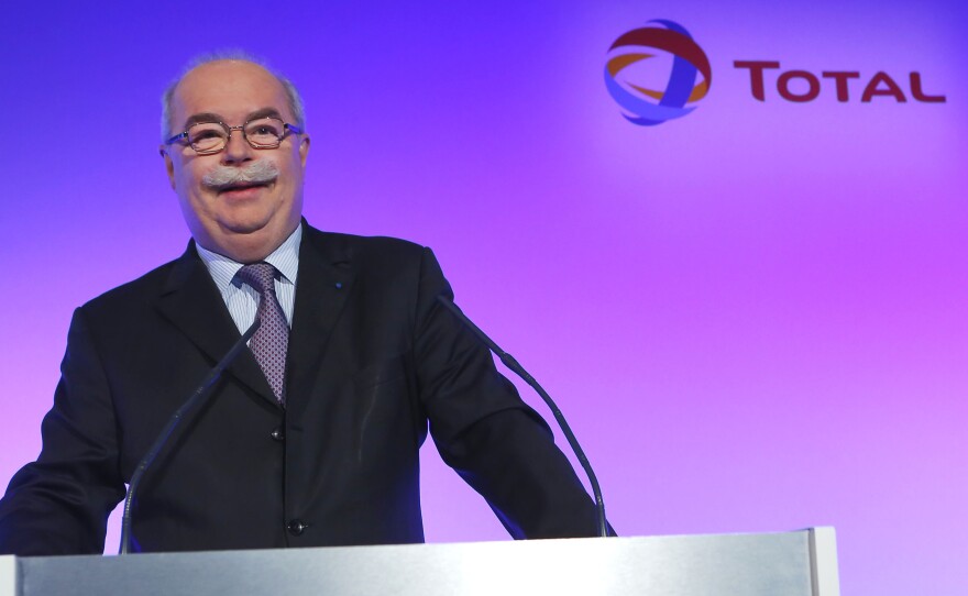 French energy giant Total CEO Christophe de Margerie, posing prior to a press conference held in Paris on Feb. 13, 2013.