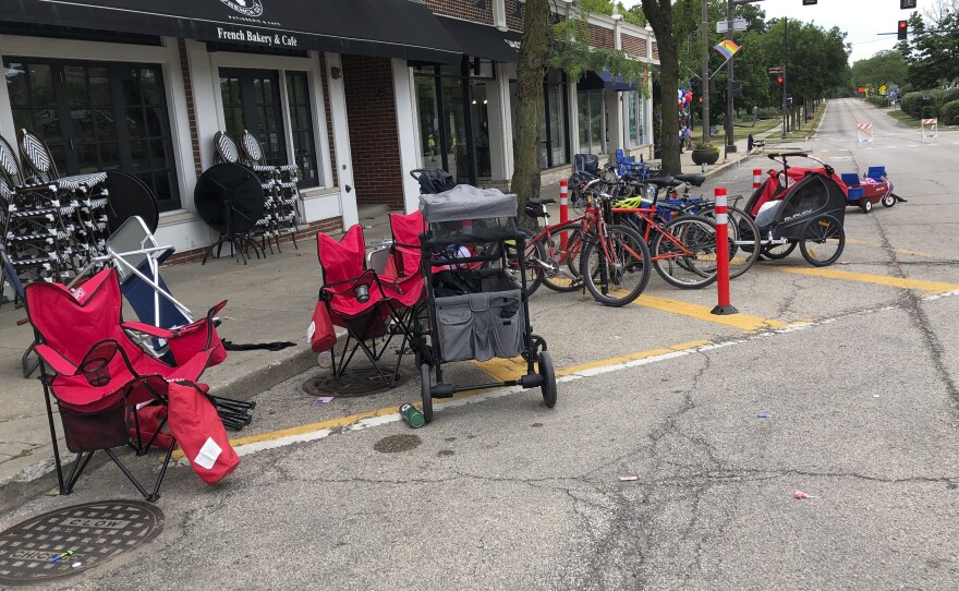 Terrified parade-goers fled Highland Park's Fourth of July parade after shots were fired, leaving behind their belongings as they sought safety on Monday in Highland Park, Ill.
