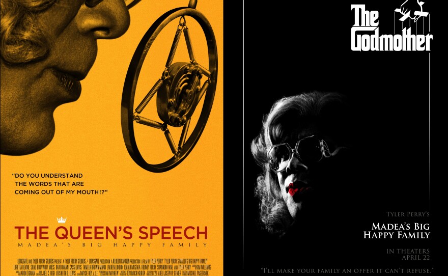 Tyler Perry's campaign for "Madea's Big Happy Family" included posters spoofing famous movies.