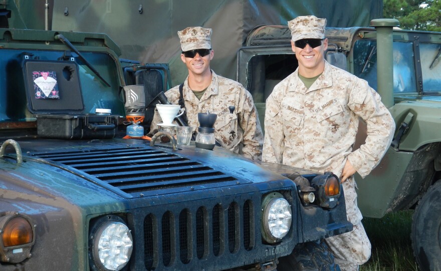 Harrison Suarez and Michael Haft met as Marines serving in Afghanistan. After their tour of duty, the two friends came back home and opened Compass Coffee in Washington, D.C.