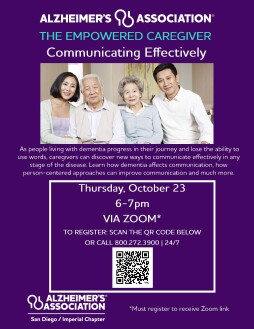 Alzheimer's Association: The Empowered Caregiver: Communicating Effectively VIRTUAL