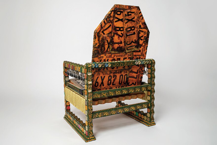 American artist Jon Bok's mixed media work, "Hobbs III," which is part of "This is Our Story" at the Mingei, opening Saturday, July 23, 2022.