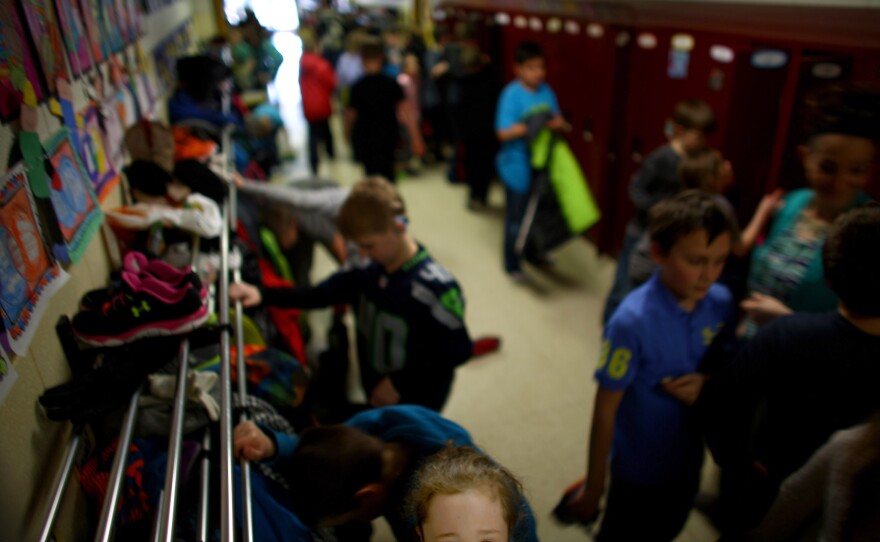 West Side Elementary School in Sidney, Mont., where the current enrollment in grades first through third is around 300. The school has added almost 70 new students since the start of the year, and enrollment has started to stabilize.