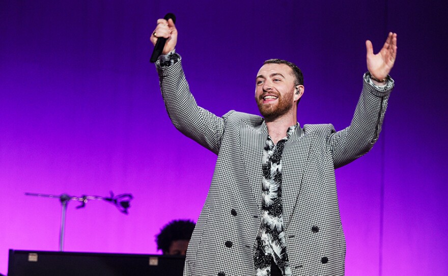 Grammy, Golden Globe and Academy Award-winner Sam Smith performs in May 2018 at the BBC’s Biggest Weekend music festival.