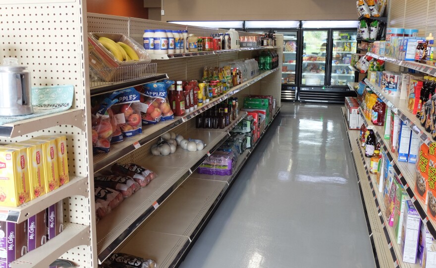 The Main Street Market stocks grocery basics as well as local seasonal produce and locally produced foods like honey and butter.
