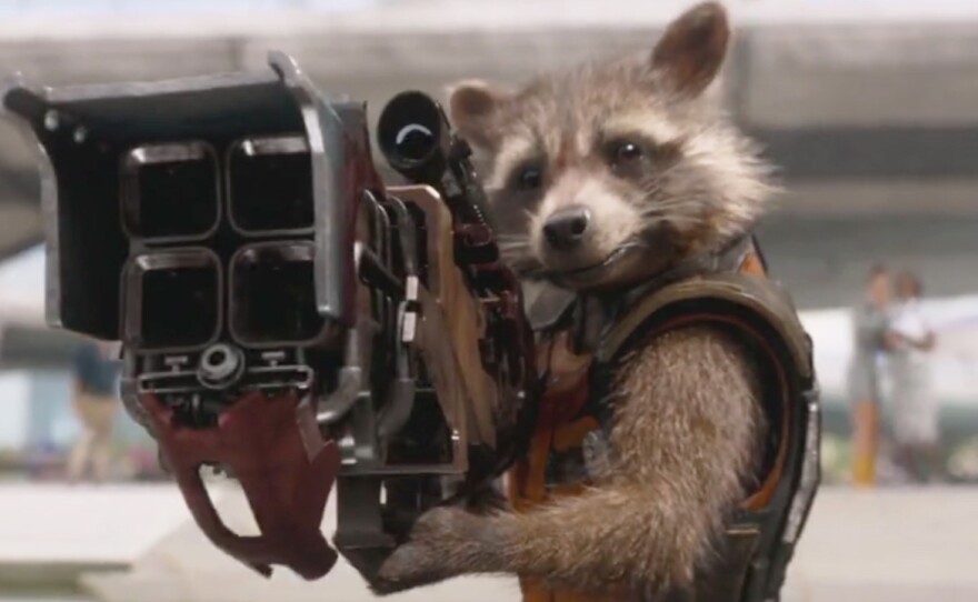 Bradley Cooper and a team of CGI artists bring Rocket Raccoon to life in "Guardians of the Galaxy."