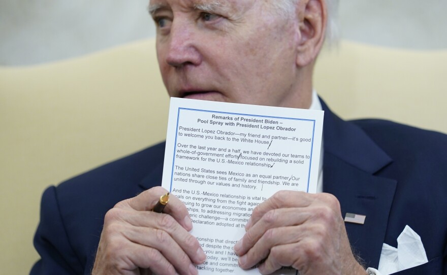 President Biden's prepared remarks lasted about 10 minutes.