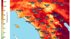 Expected temperatures for the southern California region are shown in this graphic, June 26, 2017.