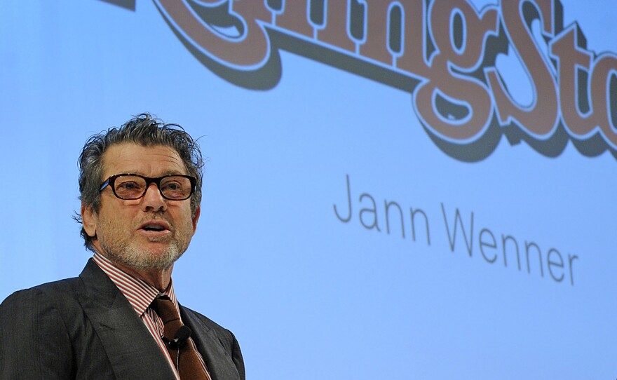 The controlling stake in Rolling Stone is being up for sale by Jann Wenner's company. Wenner, the magazine's founding editor and publisher, is seen here in 2011.