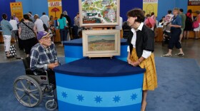 This gentleman brought two paintings to the ANTIQUES ROADSHOW event in Minneapolis—purchased together for $5. Appraiser Debra Force assigns a value of $100-$200 to the one signed “Spencer.” But the other work, by renowned Taos School artist Victor Higgins, was the real bargain, estimated to be worth $75,000.