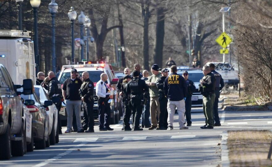 Multiple law enforcement agencies arrived at the Israeli Embassy on Sunday afternoon after a man set himself on fire infront of the building.