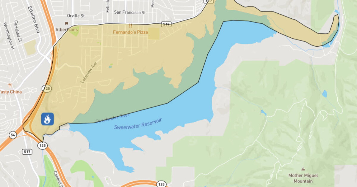Spring Valley Fire Map Wildfire near La Presa contained | KPBS Public Media