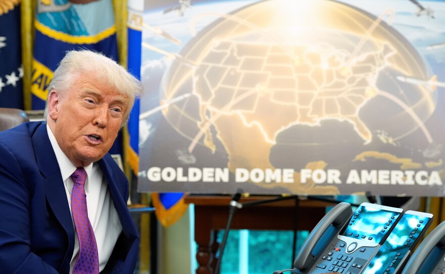 FILE - President Donald Trump speaks in the Oval Office of the White House on May 20, 2025, in Washington.