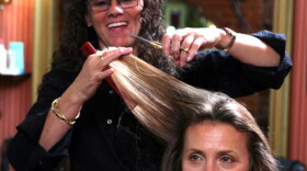"Close To Home" chronicles how the middle class is faring in the recession by focusing on the stories of the owner, employees and patrons of a New York City salon. Pictured: Deborah Boles cuts Emma Nelson’s hair.