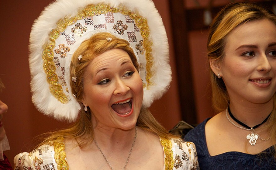 Rowena Kincaid in costume at her 40th birthday party.