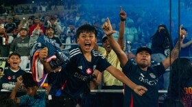 A home crowd for SDFC cheers on the team as they take on Austin FC in this undated image.